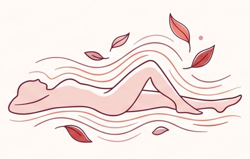 Illustration: Lymphfluss und Massage